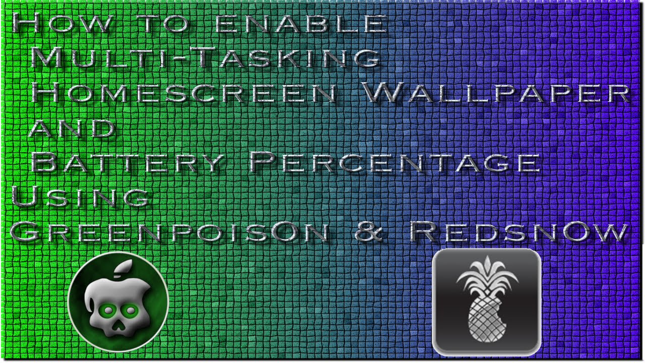 How to enable Battery Percentage, Homescreen Wallpaper and Multitasking - YouTube