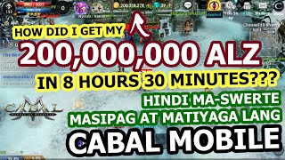 Cabal Mobile ALZ FARMING | 200M ALZ = My 8 Hours Gameplay |