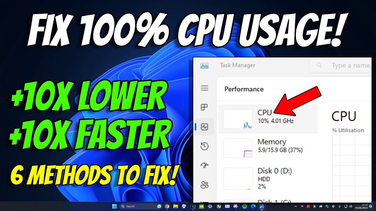 How to Lower CPU Usage  High CPU Usage Fix for 2023