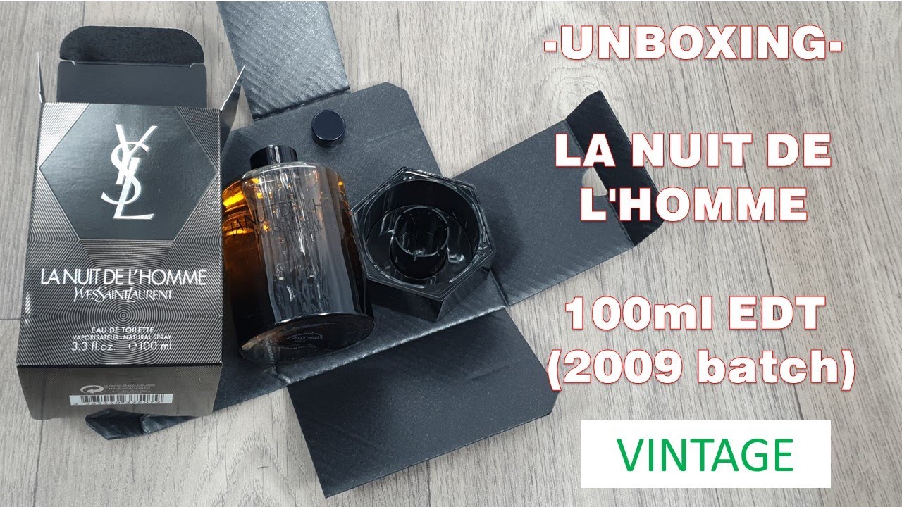 Unboxing _ -Vintage- La Nuit de l'Homme by Yves Saint Laurent (2009 batch)  