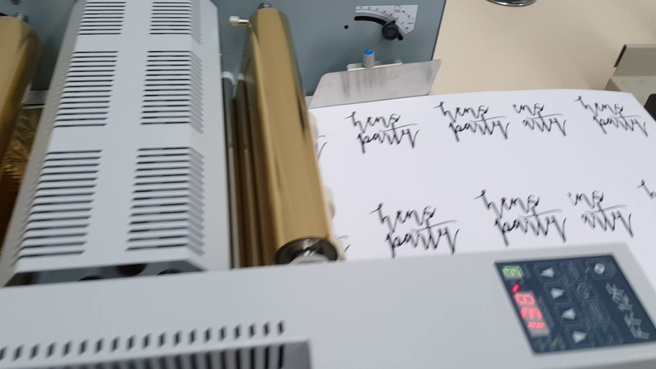 Foiltech FT-12 gold foil on textured substrate