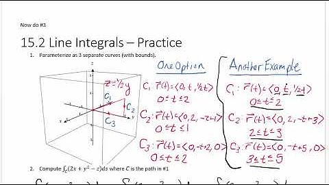 Line Integral Examples