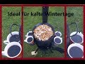 Outdoor Ofen- Glühweinwarmhalter -Terrassenofen-Tassenwärmer - Kochplatte-Gasflasche umbauen