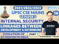 Evolution of Extremism | Linkages between Development &amp; Extremism | Internal Security | UPSC GS3