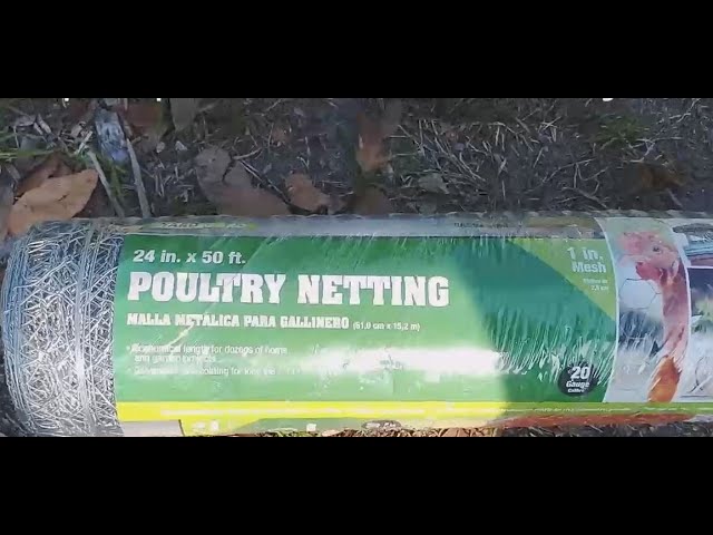 Installing Chicken Wire in a Pen to Keep Out Predators