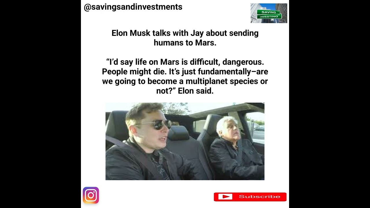 Elon Musk talks with Jay Leno about sending people to Mars