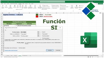 Excel. Píldoras Formativas. Función SI