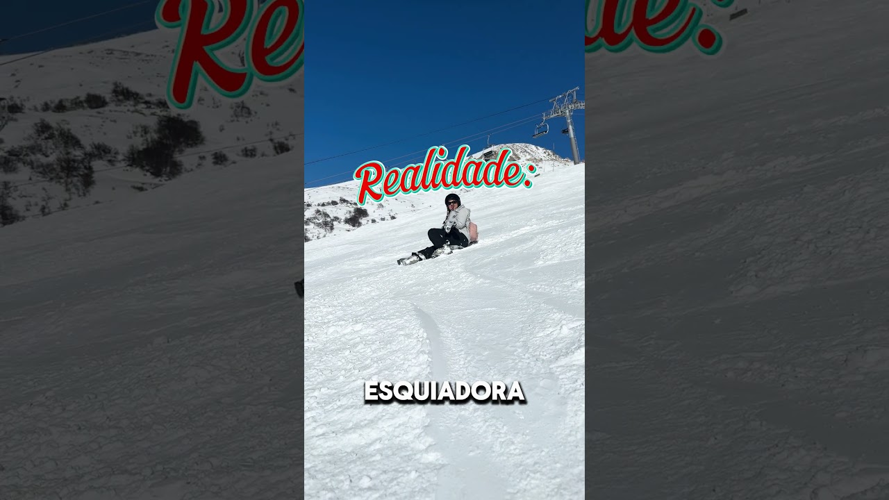 Quando você acha que vai arrasar, mas a montanha tem outros planos 🎿🙃