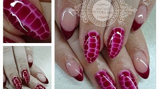 Snakeskin Nailart/ Schlangenmuster ( Nass in nass Technik)
