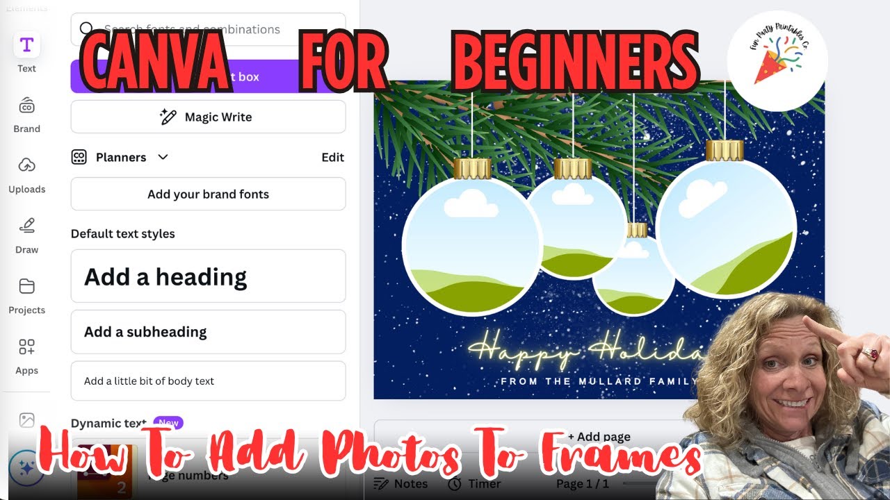 Canva For Beginners: How To Add Photos To Frames