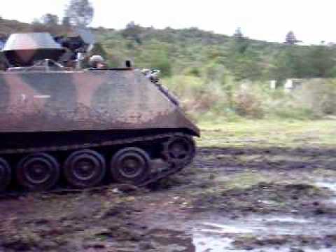 M113 in mud during training.