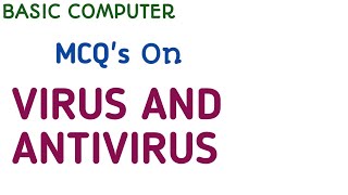 Mcqs on Virus and Antivirus | Basic Computer Zah Academy screenshot 1