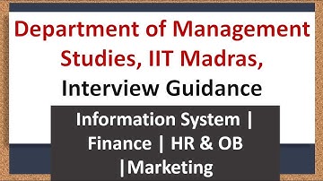 DoMS IIT Madras Interview Guidance | Post Gate Guidance 2021