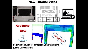 ABAQUS Video Tutorial;Seismic Behavior of Reinforced Concrete Frame (using CDP criterion)