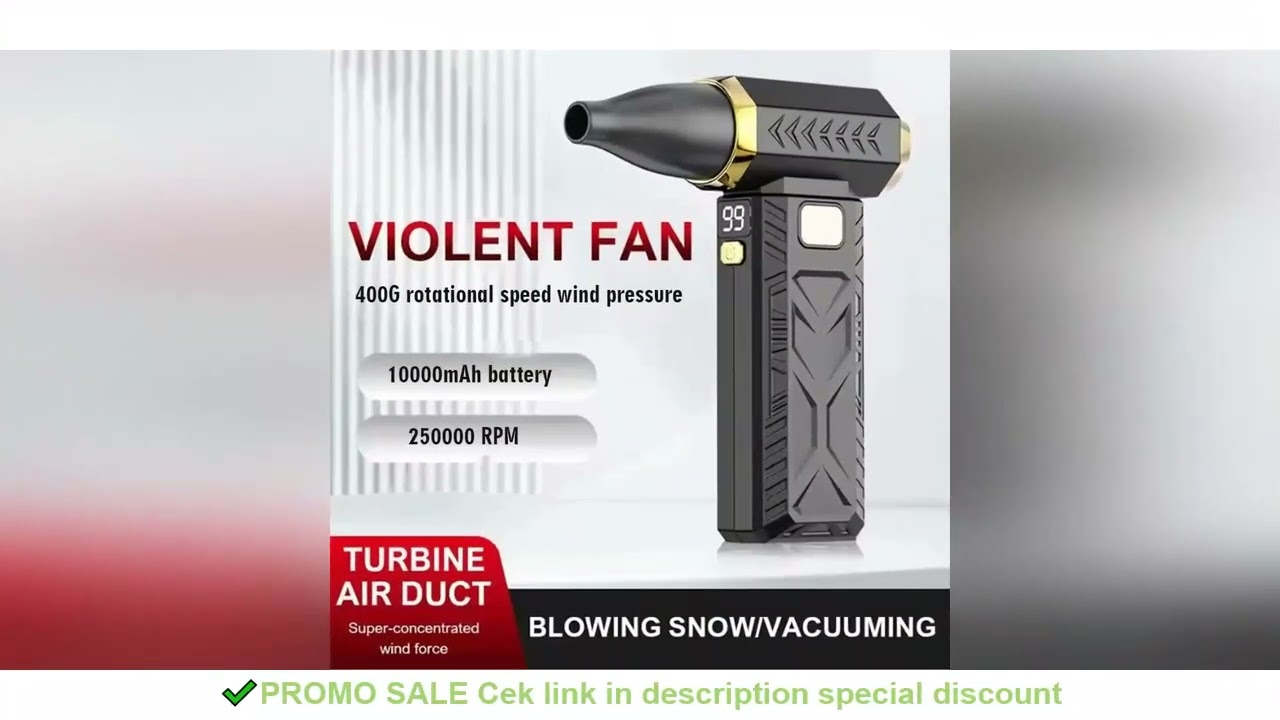 M18 Brushless Turbo Jet Fan Blower 400000RPM Powerful Electric Portable Dust Cleaner 53m/s Type-C Ch