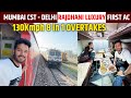 22221 cr rajdhani express overtakes 10 trains  first ac journey fresh cooked food