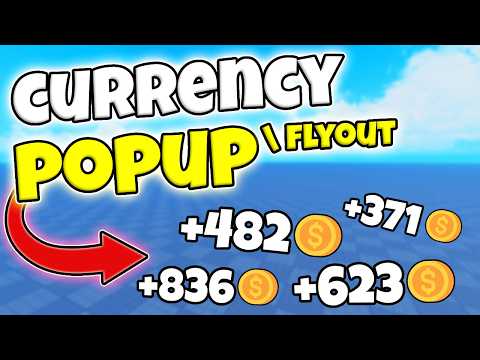 How to script CURRENCY POPUPS / flyouts in Roblox Studio!