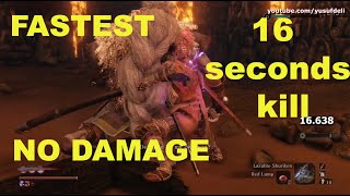 Owl (Father) 16 seconds - No Damage FASTEST! Hirata Estate secret boss - Sekiro Shadows Die Twice