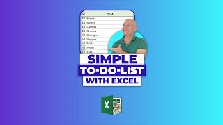 How To Create A Simple To Do List In Excel #SHORTS