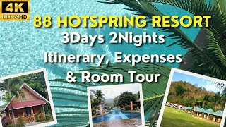 3Days 2Nights 88 HotSpring Resort Laguna Patok sa foreigners OFWs with Itinerary expenses room tour