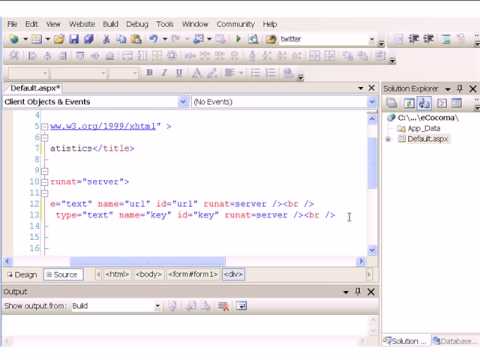 Creating a Web Form
