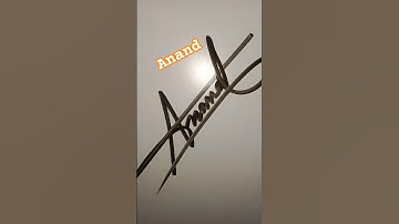 Anand name signature style #signature #calligraphy