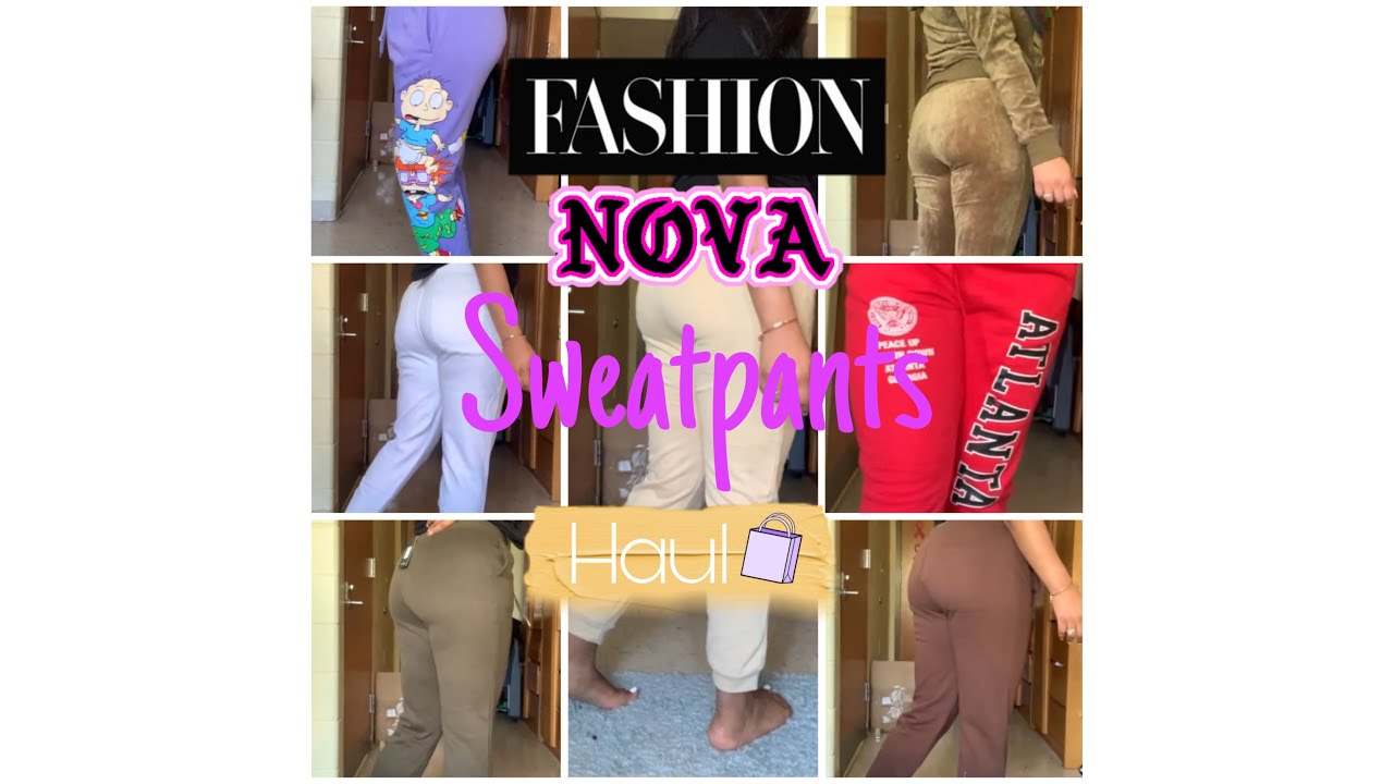 fashionova sweatpants try on haul