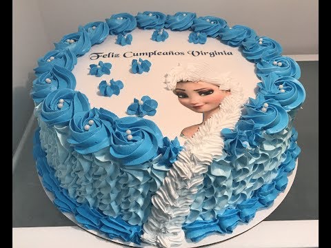 Como rellenar y decorar un pastel de frozen