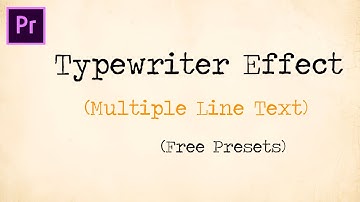 Typewriter Text Effect in Premiere Pro (Multiple Lines) - Free Preset #210