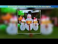 Get 5.9FT Snowman Family Welcome Sign Inflatable Christmas Decorations Ornaments Lights Outdoor Dec
