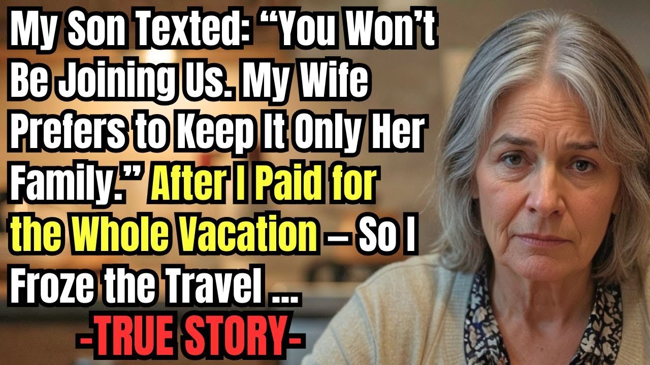 HER TRUE STORY FROM CALIFORNIA 👵💔 My Son Texted: “You Won’t Be Joining Us. My Wife Prefers to Keep…