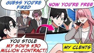 The CEO's Son Claimed He Got My Contract! But the Client CEO Sided with Me... [RomCom Manga Dub]