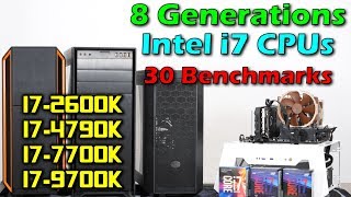 Has the Intel i7 Really Improved in 8 years? — 8 Gens Compared — 2011 to 2019 — 30 Benchmarks