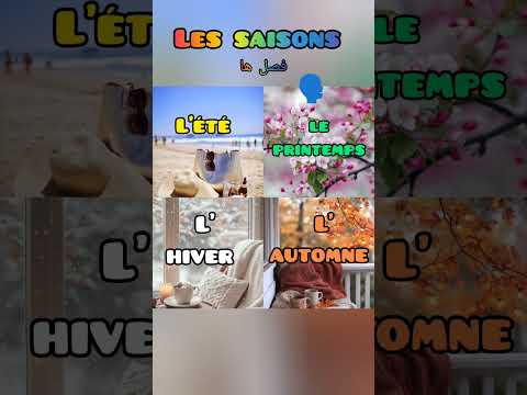 فصل ها در زبان فرانسه زبان فرانسه آموزش فرانسه فرانسوی یادگیری مستمر فصول یادگیری سریع