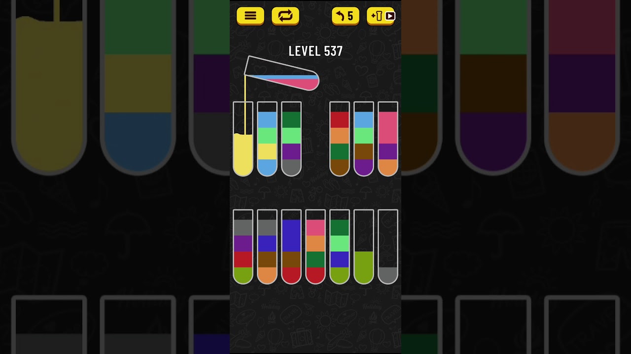 Water Sort Puzzle Level 537 Youtube