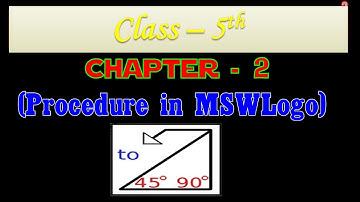 class 5 cbse computer chapter 2 in hindi |class 5 computer chapter 2 Procedure in MSWLogo