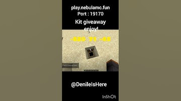 Claim Your FREE Kit on play.nebulamc.fun 💎#shorts#minecraftserver#sharpness#denileishere#viral#views