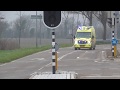 (hoge snelheid) Ambulance 19127 met spoed naar een melding in Vlissingen