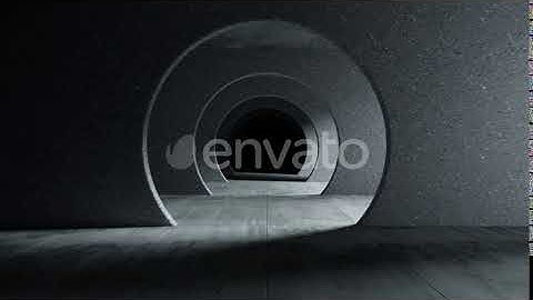 Endless Flight in a Gray Concrete Tunnel | Motion Graphics - Envato elements