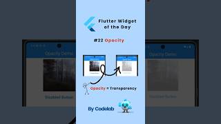 Widgets of the day #22 Opacity (Flutter Shorts) #flutter #coding #fluttershorts #flutterwidgets