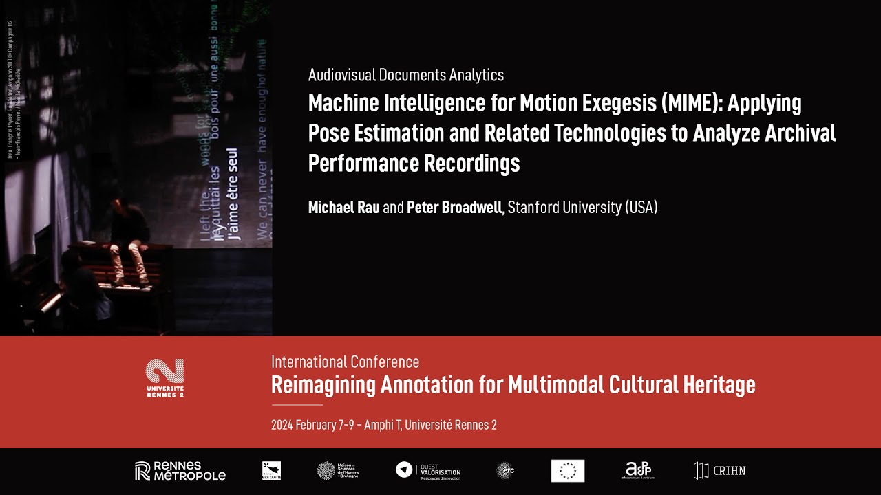 Michael Rau & Peter Broadwell ¬ Machine Intelligence for Motion Exegesis (MIME)
