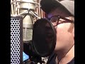 Patrick recording vocal takes for Church