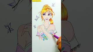 girl drawing only 3 rupees colour pen || drawing girl #short #girl_drawing #creative