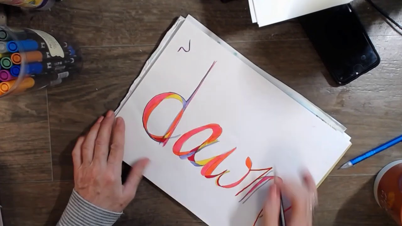 Easy Lettering | Learned on TIC TOC - YouTube