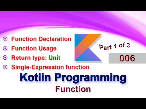006 Function part 1 : Kotlin Programming Language