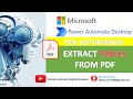 Power automate desktop  extract tables from pdf pdf automation