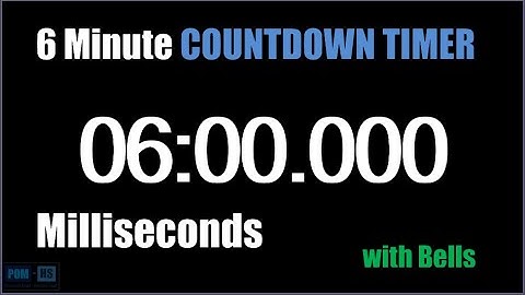 6 Minute Countdown Timer with Bells - Milliseconds
