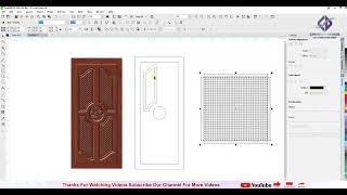 2D Door Design in Corel Draw  with artcam toolpath screenshot 2