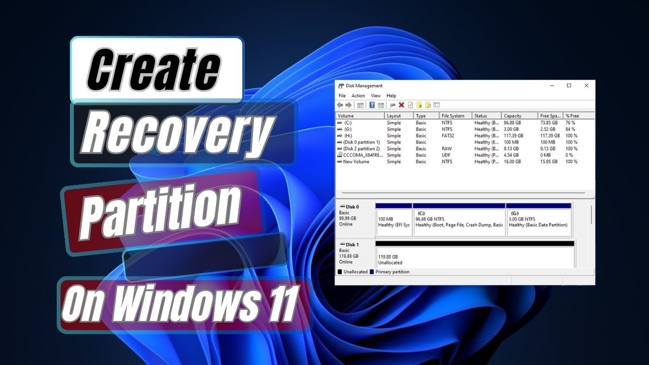 How to Create Recovery Partition On Windows 11 [Easy Steps] - YouTube