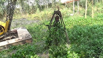 Xáng Cạp đất Múc Lục Bình Cạp Tảng Đá